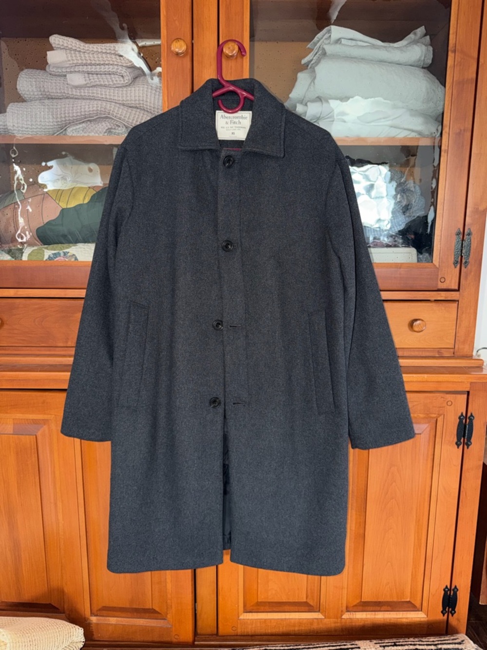 Abercrombie & Fitch Dark Charcoal Coat
